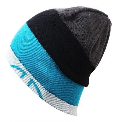 Multicolored Big Striped Knit Hat, Skull Cap or Beanie-Hats-Innovato Design-Coffee-Innovato Design