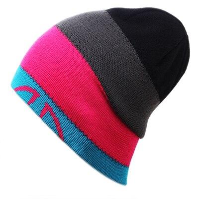 Multicolored Big Striped Knit Hat, Skull Cap or Beanie-Hats-Innovato Design-Rose-Innovato Design