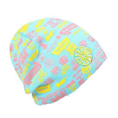 Hip-hop Knit Hat, Skullie or Beanie with Stickers and Patch-Hats-Innovato Design-Sky Blue-Innovato Design