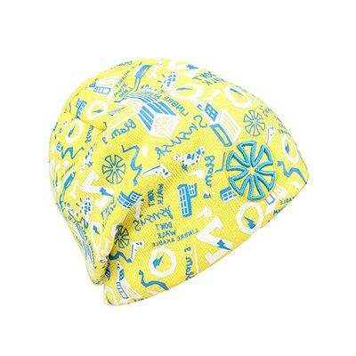 Hip-hop Knit Hat, Skullie or Beanie with Stickers and Patch-Hats-Innovato Design-Yellow Green-Innovato Design