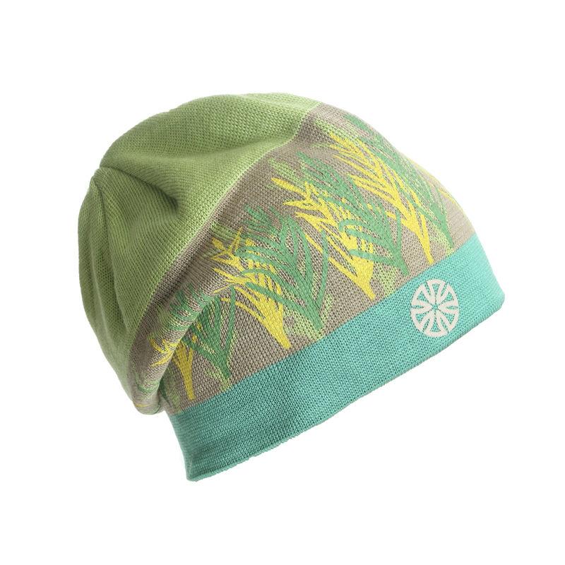Multicolored Geometric Pattern Knit Hat, Skull Cap or Beanie-Hats-Innovato Design-Green-Innovato Design
