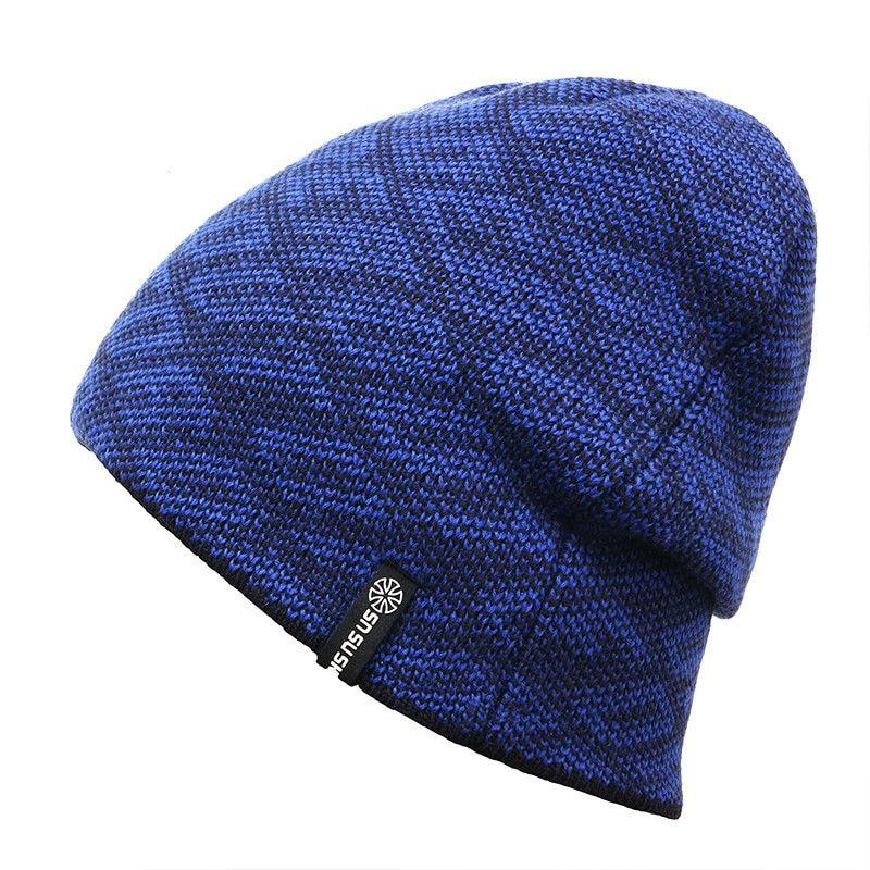 Solid Color Text-printed Knit Hat, Skull Cap or Beanie-Hats-Innovato Design-Orange-Innovato Design