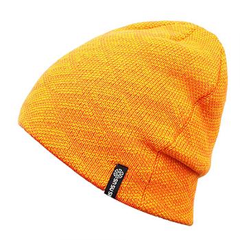 Solid Color Text-printed Knit Hat, Skull Cap or Beanie-Hats-Innovato Design-Orange-Innovato Design