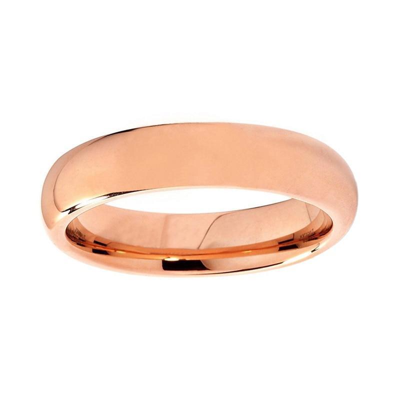 6mm Dome Rose Gold Plated Tungsten Ring-Rings-Innovato Design-4-Innovato Design