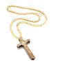 Large Catholic Wooden Cross Bead Rosary Pendant Necklace-Necklaces-Innovato Design-Yellow-Innovato Design