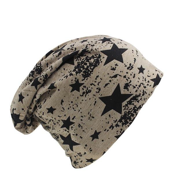 Hip-hop Geometric Star Print Knit Hat, Beanie or Skullie-Hats-Innovato Design-Mihuang-Innovato Design
