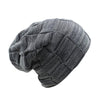 Plaid Thick Wool Beanie, Skullie or Knit Hat-Hats-Innovato Design-Gray-Innovato Design