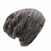 Plaid Thick Wool Beanie, Skullie or Knit Hat-Hats-Innovato Design-Khaki-Innovato Design