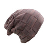 Plaid Thick Wool Beanie, Skullie or Knit Hat-Hats-Innovato Design-Pink-Innovato Design