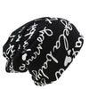 Scribbled Letters Style Cotton Knit Hat, Beanie, Scarf or Skullie