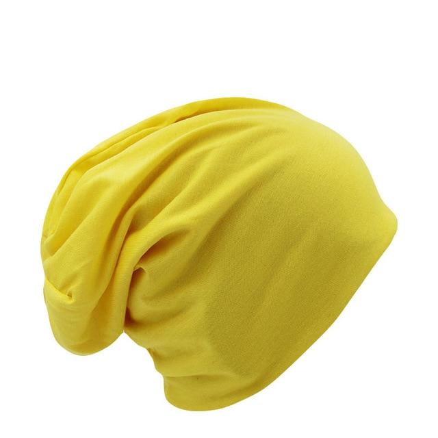 Solid Color Beanie, Knit Hat or Bonnet-Hats-Innovato Design-Yellow-Innovato Design