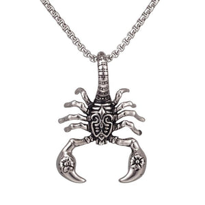 Stainless Steel Scorpion Pendant Chain Necklace-Necklaces-Innovato Design-Innovato Design