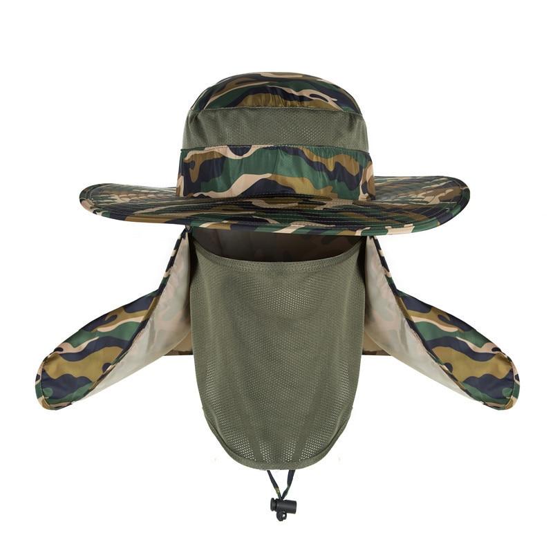 Wide Brim Waterproof and Windproof UV Protection Bucket Flap Hat with Rope-Hats-Innovato Design-Black-Innovato Design
