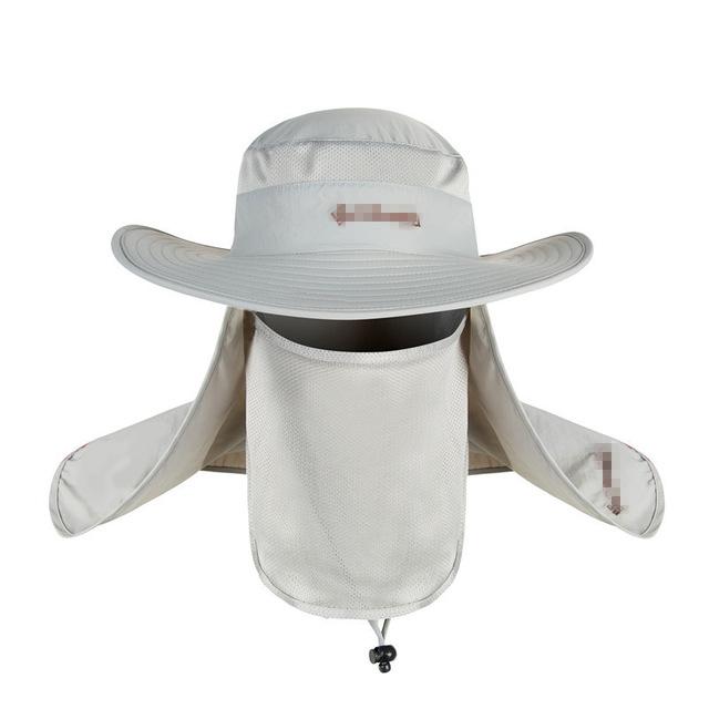 Wide Brim Waterproof and Windproof UV Protection Bucket Flap Hat with Rope-Hats-Innovato Design-White-Innovato Design
