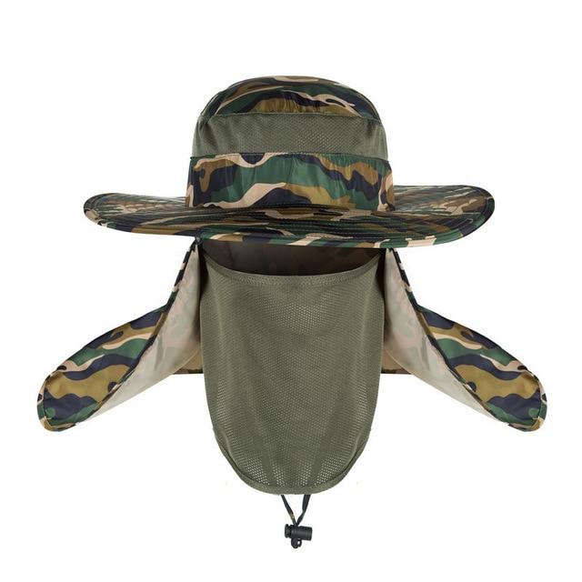 Wide Brim Waterproof and Windproof UV Protection Bucket Flap Hat with Rope-Hats-Innovato Design-Camouflage-Innovato Design