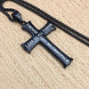 Men's Gold/Silver Stainless Steel Cross Pendant Necklace with Bible Verse - InnovatoDesign