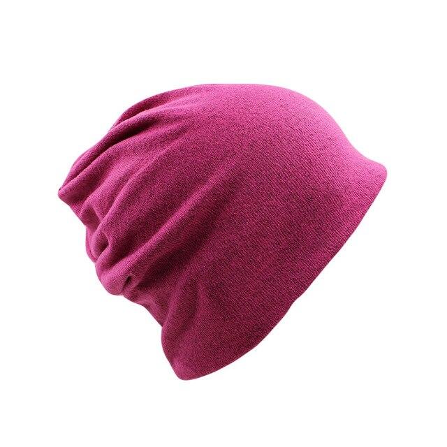 Solid Color Cotton and Polyester Beanie, Scarf or Bonnet-Hats-Innovato Design-Red-Innovato Design