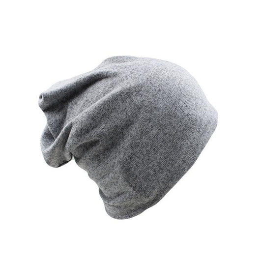 Solid Color Cotton and Polyester Beanie, Scarf or Bonnet-Hats-Innovato Design-Gray-Innovato Design