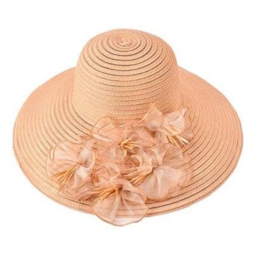 Floppy Large Brim Straw Fascinator Sun Hat-Hats-Innovato Design-Beige-Innovato Design