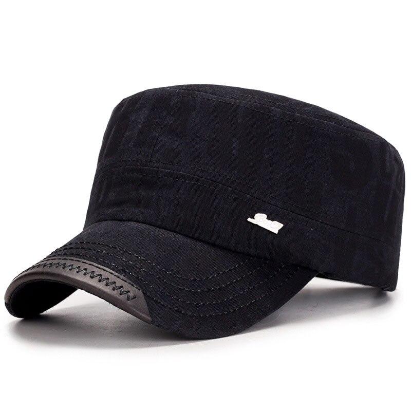Classic Adjustable Flat Top Snapback Patrol Military Hat-Hats-Innovato Design-Black-Innovato Design