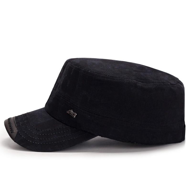 Classic Adjustable Flat Top Snapback Patrol Military Hat-Hats-Innovato Design-Black-Innovato Design