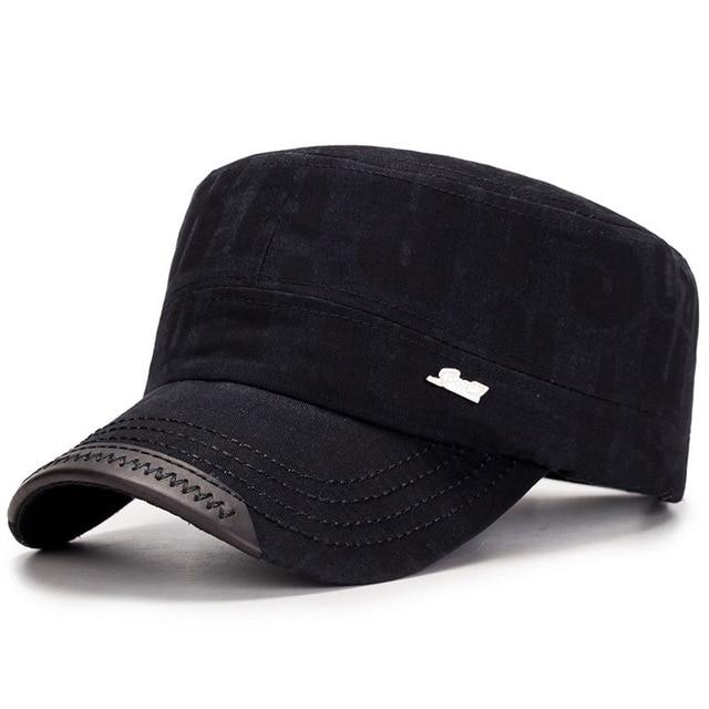 Classic Adjustable Flat Top Snapback Patrol Military Hat-Hats-Innovato Design-Black-Innovato Design