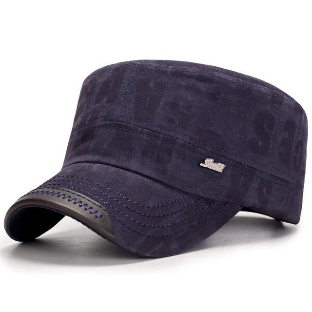 Classic Adjustable Flat Top Snapback Patrol Military Hat-Hats-Innovato Design-Blue-Innovato Design