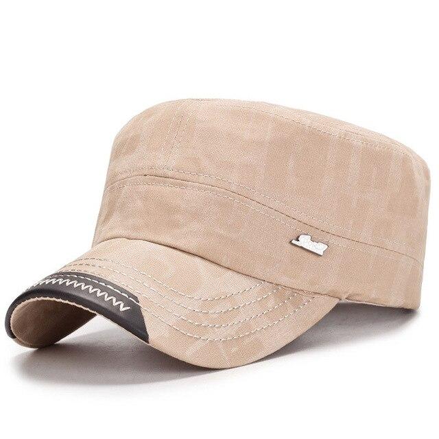 Classic Adjustable Flat Top Snapback Patrol Military Hat-Hats-Innovato Design-Khaki-Innovato Design