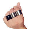 18mm Matte Silver-Plated and Black-Plated Titanium Fashion Finger Rings-Rings-Innovato Design-Black-7-Innovato Design