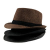 British Style Classic Wool Trilby Hat with Black Hatband-Hats-Innovato Design-Brown-Innovato Design