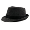 British Style Classic Wool Trilby Hat with Black Hatband-Hats-Innovato Design-Gray-Innovato Design