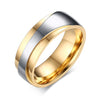 Silver/Gold and Cubic Zirconia Stainless Steel Wedding Ring Set-Couple Rings-Innovato Design-8-5-Innovato Design