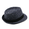 British Style Classic Knit Trilby Hat with Black Hatband