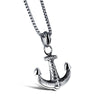 Silver Engraved Anchor Pendant and Chain Necklace - InnovatoDesign