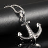 Silver Engraved Anchor Pendant and Chain Necklace - InnovatoDesign