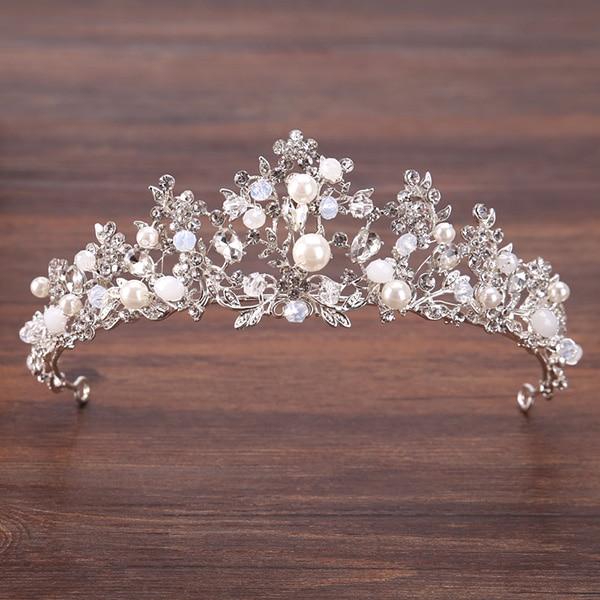 European Silver Crystal Tiaras and Crowns for Wedding or Prom-Crowns-Innovato Design-Moscaw-Innovato Design