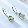 Natural Peridot Gemstone 925 Sterling Silver Stud Earrings-Earrings-Innovato Design-Innovato Design