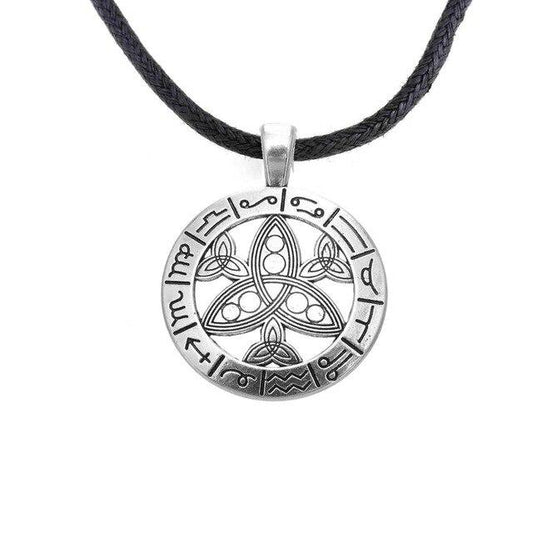 Trinity Knot Tibetan Round Amulet Necklace-Necklaces-Innovato Design-Innovato Design
