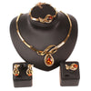 Austrian Crystal Necklace, Bracelet, Earrings & Ring Wedding Statement Jewelry Set