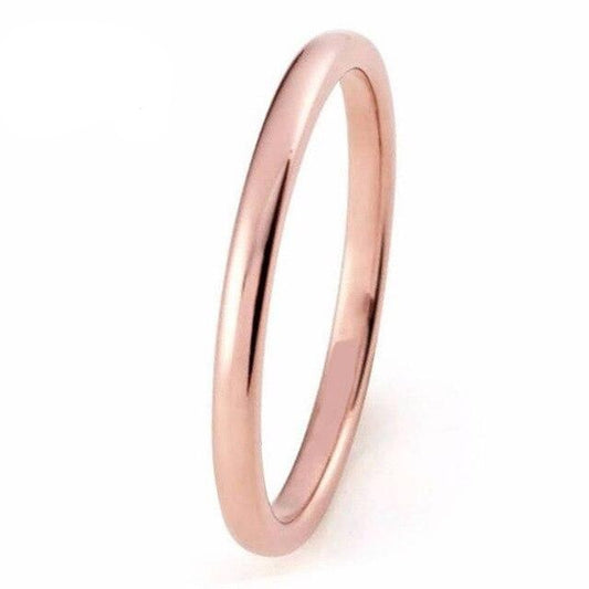 2mm Domed Tungsten Carbide Wedding Ring-Rings-Innovato Design-11-Rose Gold-Innovato Design