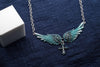 Silver Crystal Angelic Wing Cross Pendant Necklace-Necklaces-Innovato Design-Purple-Innovato Design