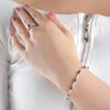 Natural Dark Blue Sapphire 925 Sterling Silver Romantic Wedding Bracelet