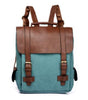 Canvas Leather Travel Backpack 20 to 35 Litre-Canvas and Leather Backpack-Innovato Design-Green-Innovato Design