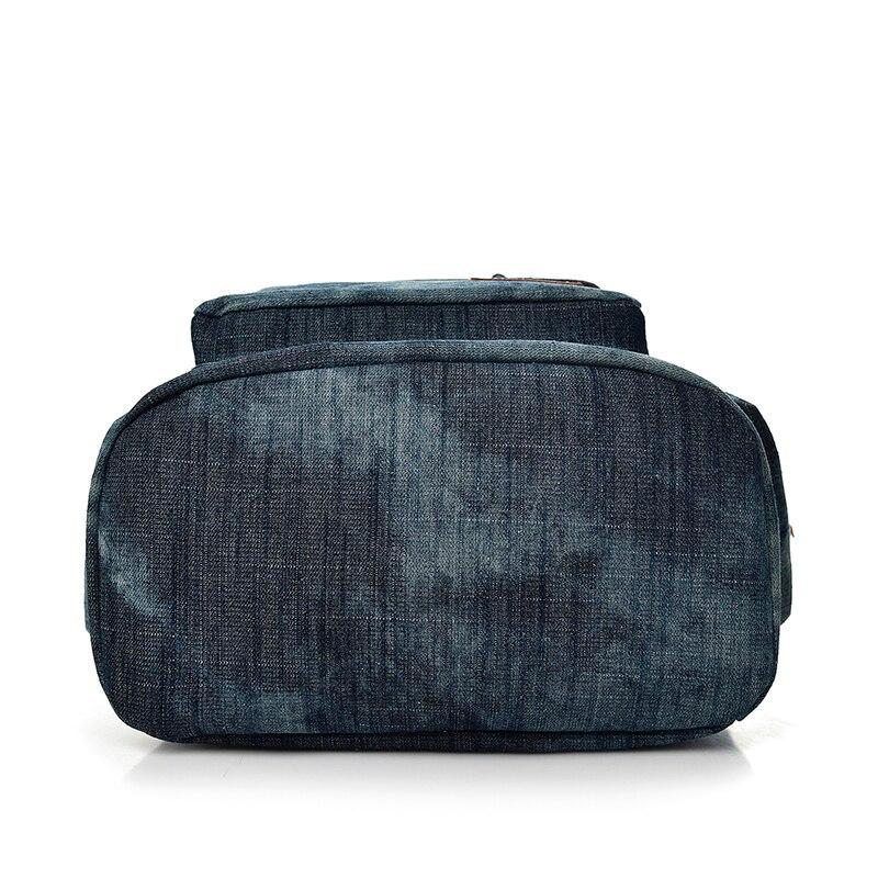 Blue Denim with Drawstring Casual 20 to 35 Litre Backpack-Denim Backpacks-Innovato Design-Innovato Design