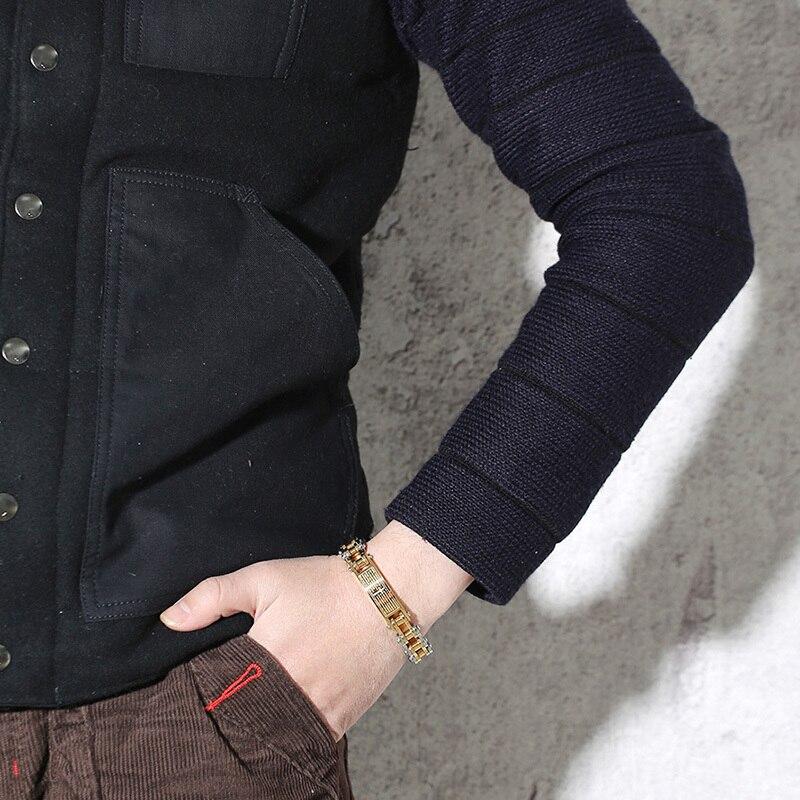 Lord's Prayer Cross Biker Chain Bracelet Stainless Steel-Bracelets-Innovato Design-Innovato Design