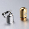 Metallic Pill Memorial Urn Pendant with Ball Chain Necklace-Necklaces-Innovato Design-Gold-Innovato Design
