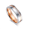 Rose Gold/Silver and Cubic Zirconia Wedding Ring Set