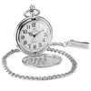 Simple Alloy Pocket Watch with Smooth Classic Design with Arabic Numerals on Watch Face - InnovatoDesign