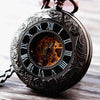 Floral Steel Quartz Mechanical Pocket Watch with Fob Chain - InnovatoDesign