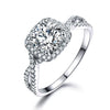 Round Cut Cubic Zirconia 925 Sterling Silver Wedding Ring-Rings-Innovato Design-5-Innovato Design